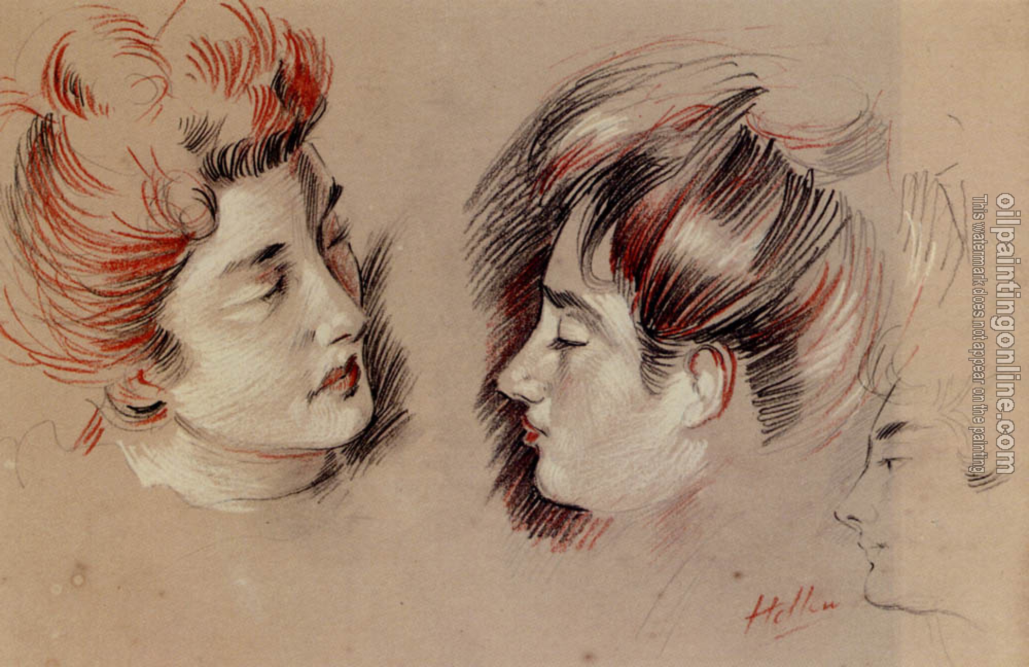 Paul Cesar Helleu - Head Studies